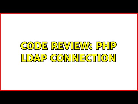 Code Review: PHP LDAP connection