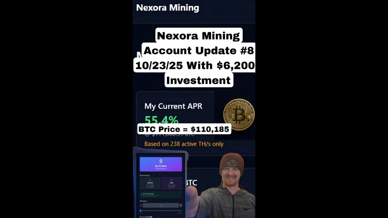 Nexora Mining 10/23/25 $6,200+ Investment Account Update #8 