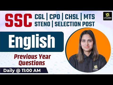 SSC English Classes 2025 |Previous Year Questions | SSC Foundation 2025 | English Pratibha Ma'am