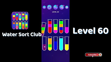 🎮 Water Sort Club Level 60 Walkthrough | Fun Liquid Sorting Game 💧 | SolutionGuruji
