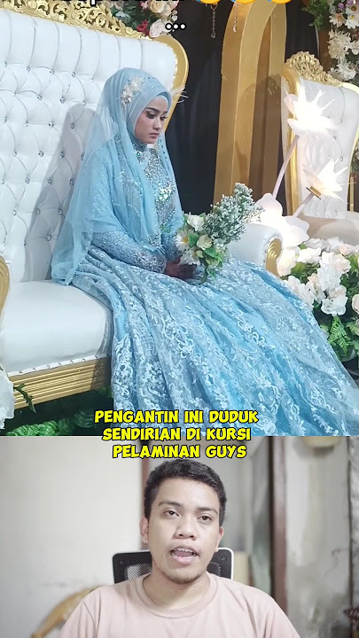 The bride is sad because her husband is not with her #story #sad