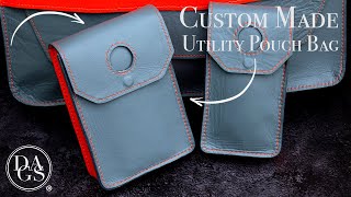 Making a Leather Utility Pouch Bag by Hand | DIY Leather Project