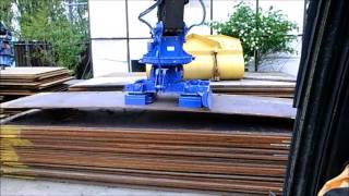 0.7油圧ショベル用敷鉄板マグネット～操作方法