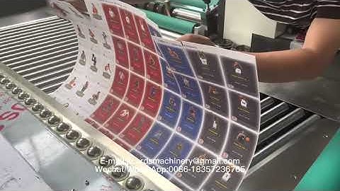 Clear Pause Display Automatic Card Cutting Making Machine Collating Machine