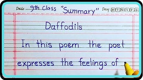 Daffodils by william wordsworth class 9 || Summary daffodils class 9th || English With Ilyas
