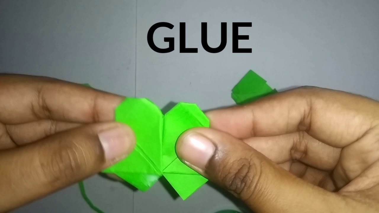How to make origami clover leaf [luckyflower]