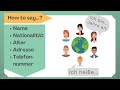 How To Say Name Age Address In German 