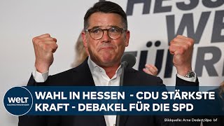 WAHL IN HESSEN: CDU stärkste Kraft! Debakel für SPD. AfD legt stark zu - FDP zittert sich in Landtag