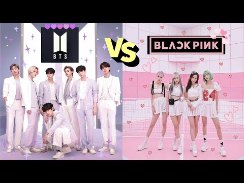 BTS vs Blackpink 💜💗 [Purple vs Pink] CHOOSE YOUR FAVORITE KPOP GROUP😍 #bts #blackpink