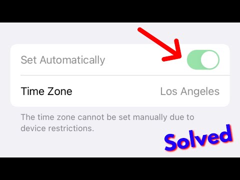 Fix set automatically date and time greyed out in iphone | the time zone cannot be set manually