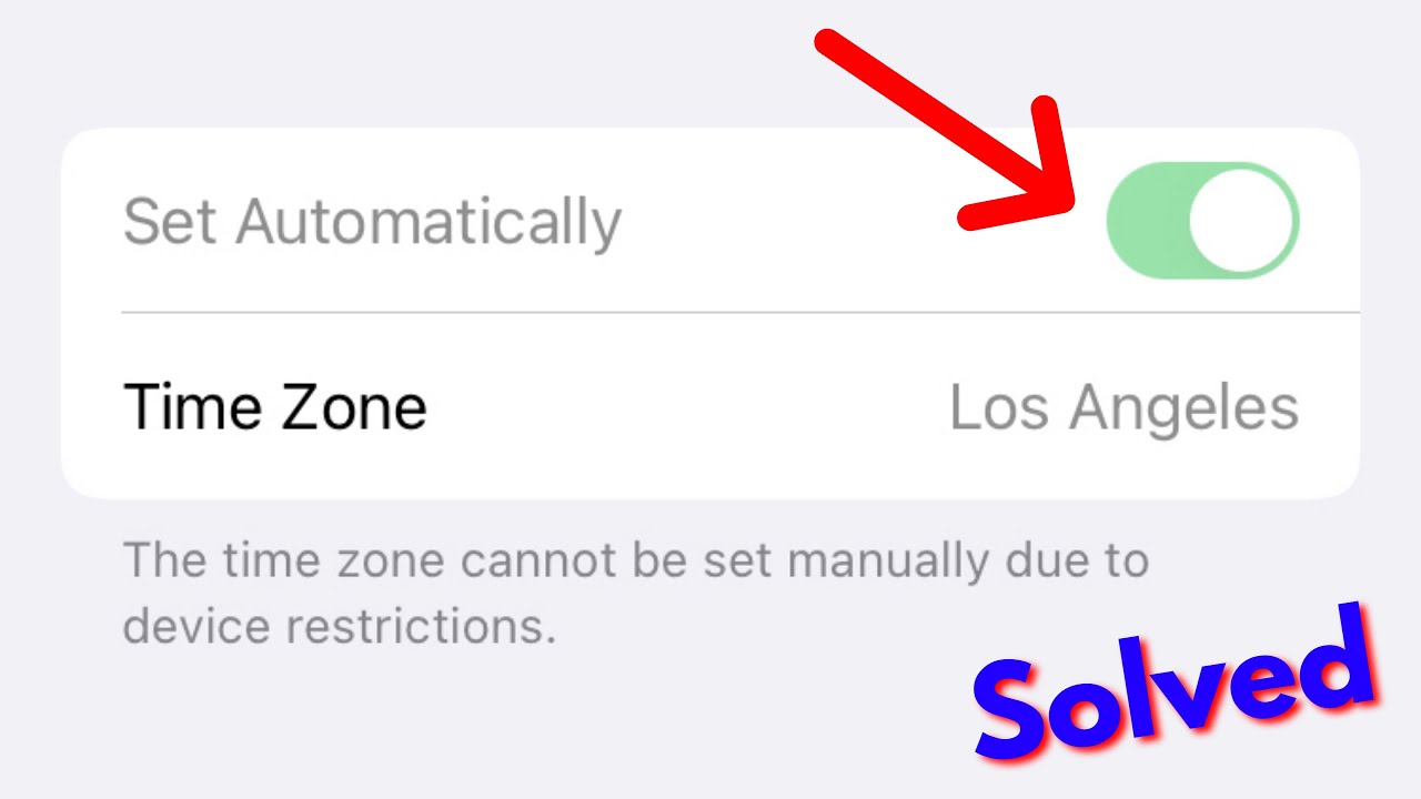 Fix set automatically date and time greyed out in iphone | the time zone cannot be set manually