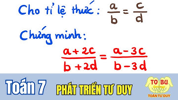 Cho tỉ lệ thức a/b=c/d. Chứng minh rằng (a+2c)/(b+2d)=(a-3c)/(b-3d)