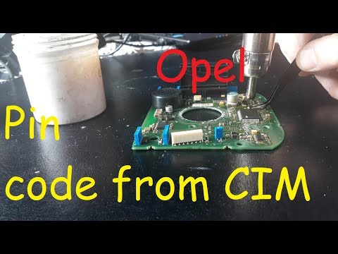 Vauxhall Opel  Pin Code CIM module / How get Security Code fro CIM