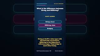 What is the difference between String and NSString | iOS Interview Shorts