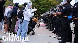 Police clear student encampment and clash with activists at UC Irvine