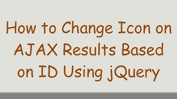 How to Change Icon on AJAX Results Based on ID Using jQuery