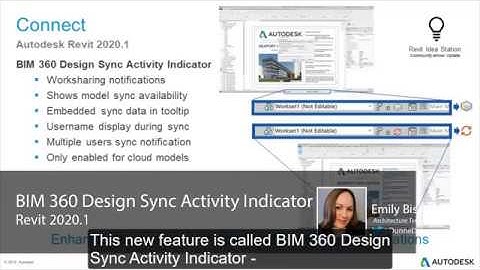 Revit 2020.1: BIM 360 Design Sync Activity Indicator