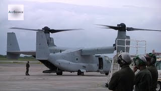 Philippines Typhoon Relief - Marine Corps MV-22 Ospreys Launch from Okinawa, Japan