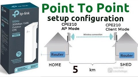 Tp-Link Outdoor CPE 210 Point To Point Configuration Setup