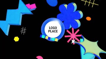Free Abstract 3d Colors Shape Patterns Youtube Logo Intro Video Template (Customizable) - FlexClip