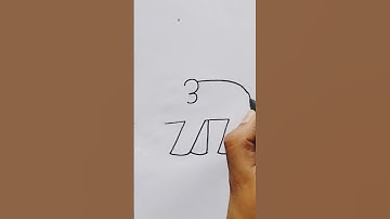 how to draw 7,7 and 3 🐘 elephant 🐘
