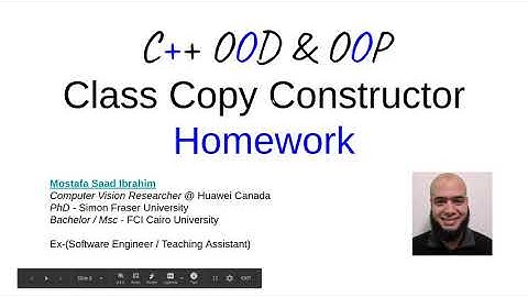 06 C++ OOD and OOP - Class Copy Constructor - 2 Homework