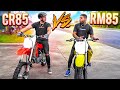 85CC DIRTBIKE BATTLE WHICH BIKE IS BETTER ! ( CR85 VS RM85 ) | BRAAP VLOGS