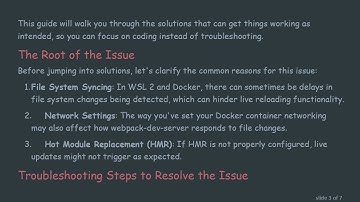 How to Fix the Browser Does Not Update on Save Issue with Webpack-Dev-Server in Docker on WSL 2