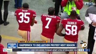Colin Kaepernick says he will not protest the national anthem in 2017