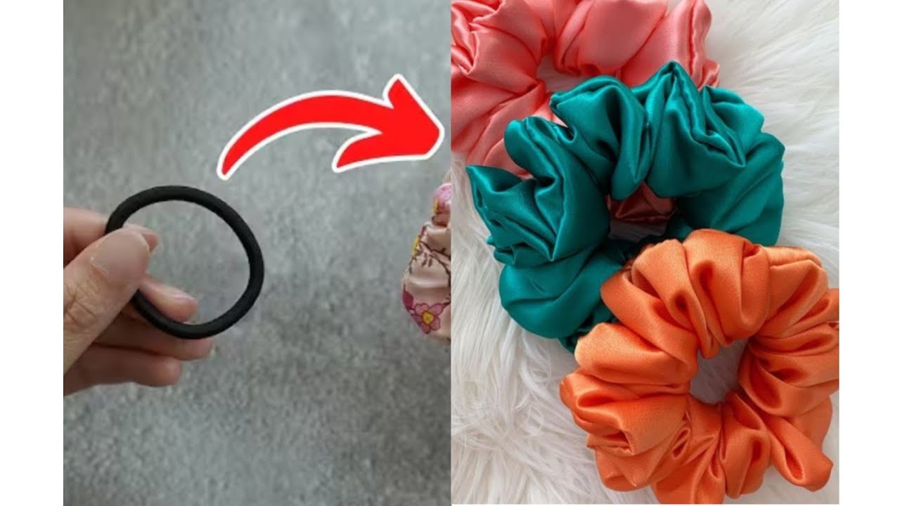 Turning OLD hair tie to NEW Scunchie 