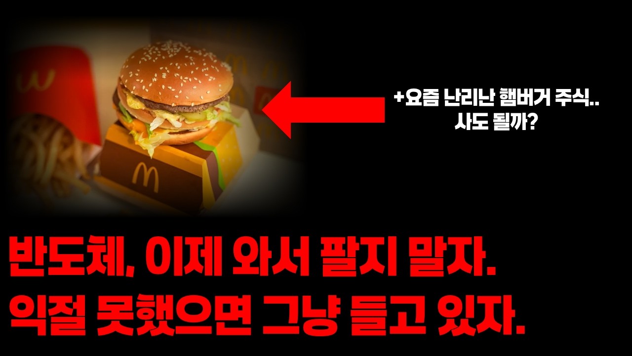 반도체는 매도타이밍 지났다. 그리고 요즘 하락하는 맥도날드, 물 타고 될까?