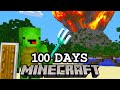 100 jours sur une le volcanique dans minecraft