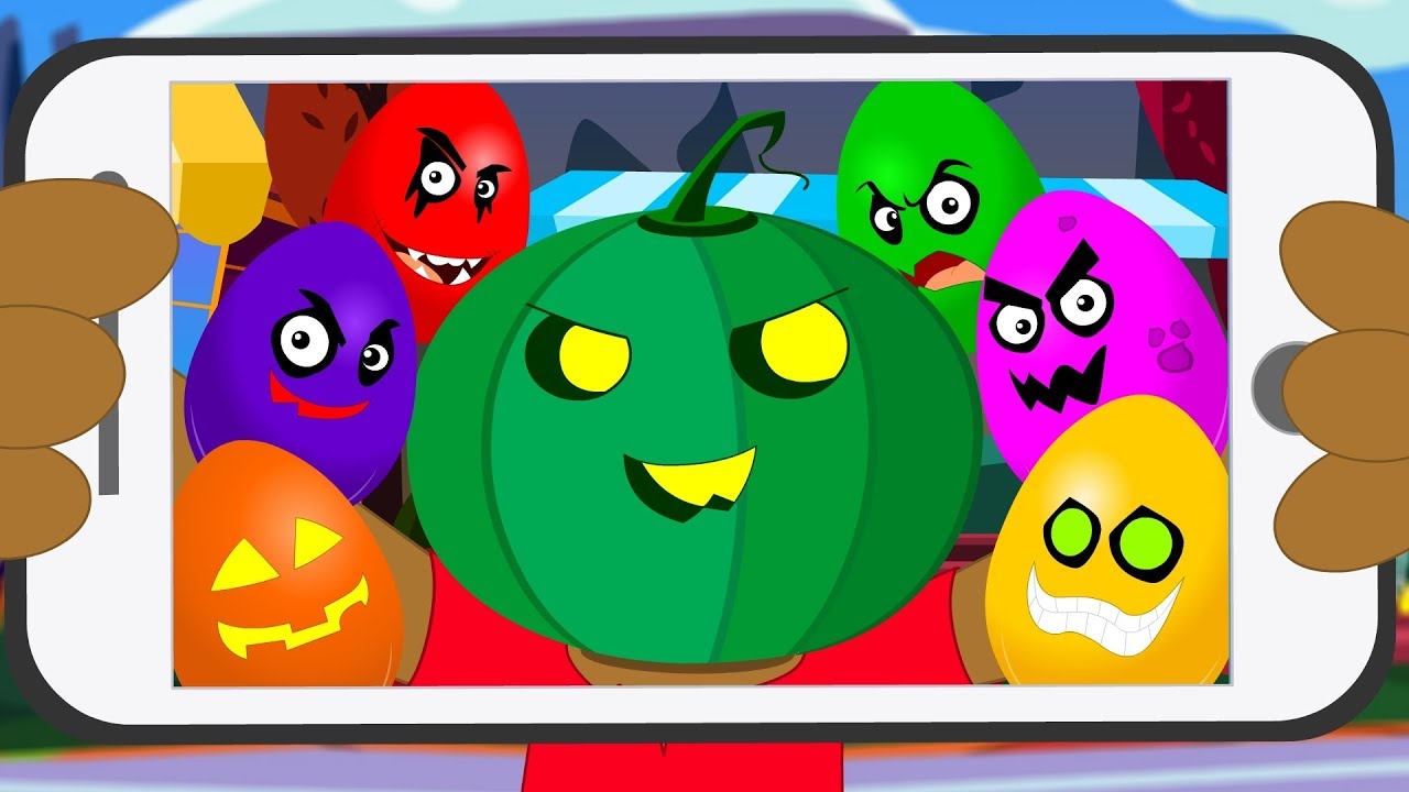 booyah frog Selfie Song For Kids | Scary Nursery Rhymes For Children By Halloween Mystery Surprise Eggs