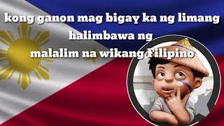 mag bigay Ng halimbawa Ng malalim na wikang Filipino