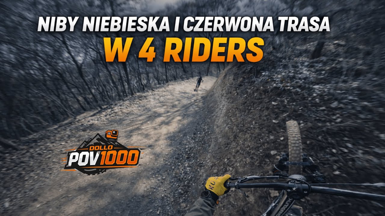 Niebieska i Czerwona trasa w 4 Riders Bikepark l Dollo POV: 63