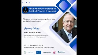 ICAPI SEP 2025 | International Conference | Plenary Speaker | Prof. Joseph Rosen