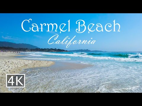 [4K] Carmel Beach - California USA - Walking Tour
