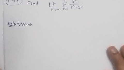 Limit n tends to infinity Sigma r=1 to n [r^2/n^3+r^3]