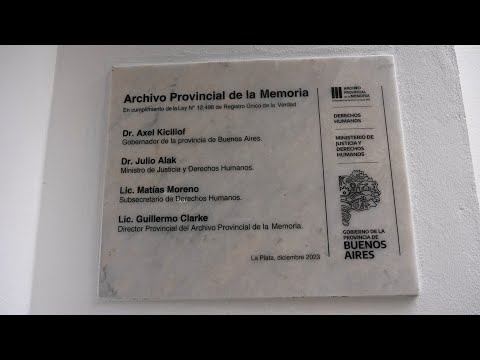 Kicillof inauguró el nuevo edificio del Archivo Provincial por la Memoria