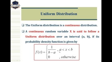 #62 ll Uniform Distribution & It