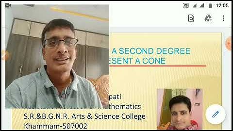 Condition for a second degree equation to represent a cone-Video 6