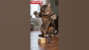 Shocking! 😱😱The cat sets a trap and waits in silence #shorts #tabbycat #trap