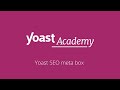 Yoast SEO meta box (classic editor) – Yoast SEO for WordPress training