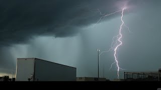July 12, 2023 - INCREDIBLE Walmart Close Lightning Strikes & Heavy Downpour Footage - Maryville, MO