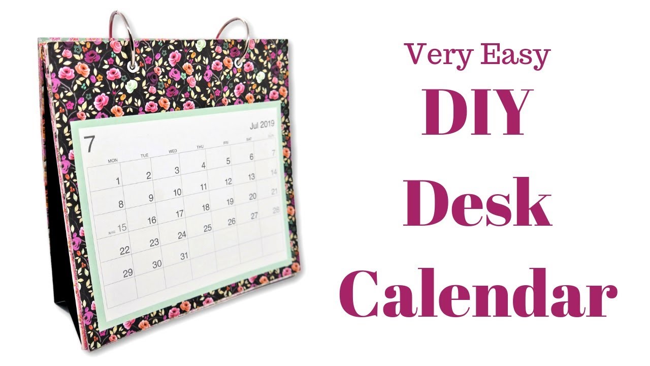 Diy 2019 desktop calendar geragaming
