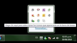 Organizar los iconos en la bandeja de notificaciones de Windows