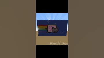 Nyan Cat (Meme) | Minecraft Pixel Art Animation| #shorts