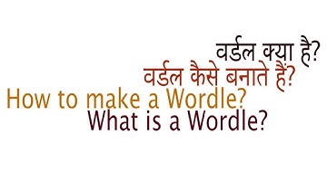 What is a Wordle? How to create a Wordle? Hindi video by Kya Kaise
