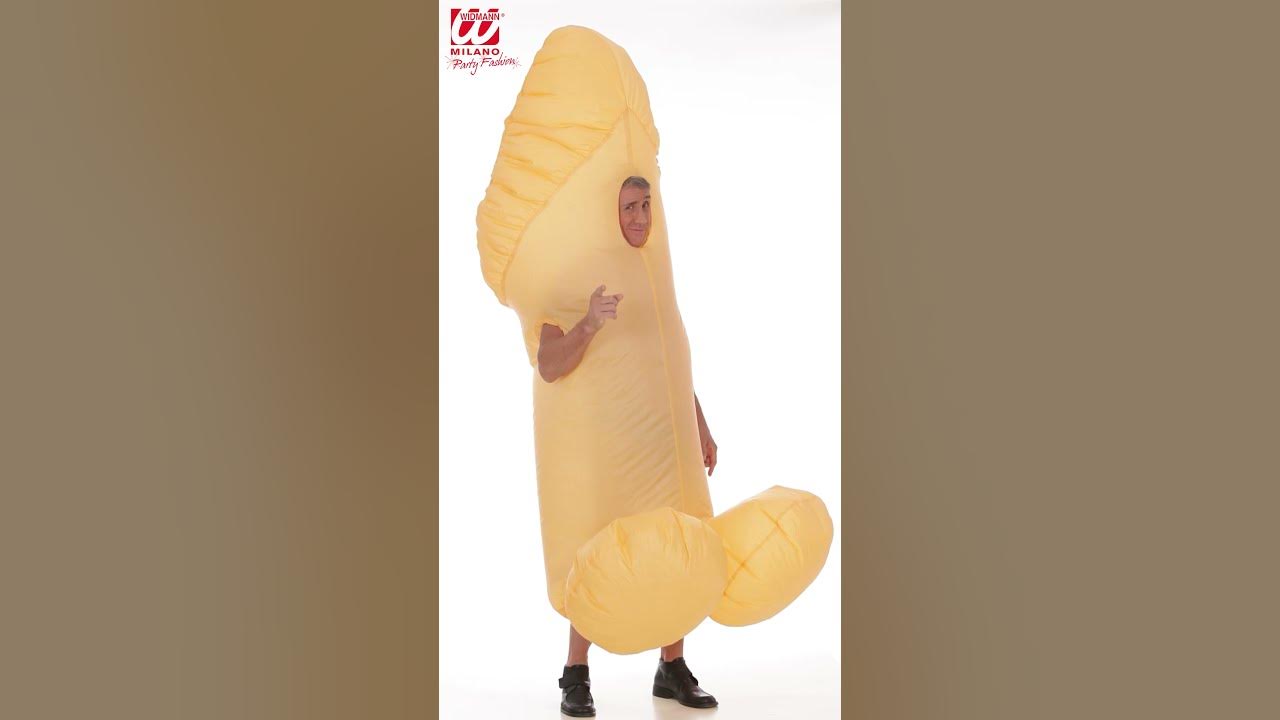 Disfraz de pene hinchable. YouTube
