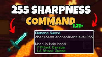 How to Get Sharpness 255 in Minecraft 1.21+ (Command Only)